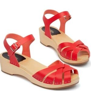 Swedish Hasbeens Red Sandals